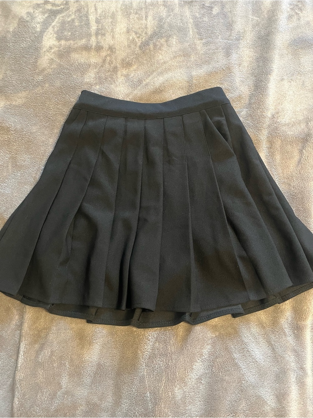 Black Pleated Circle Skirt - Women's Skater Style